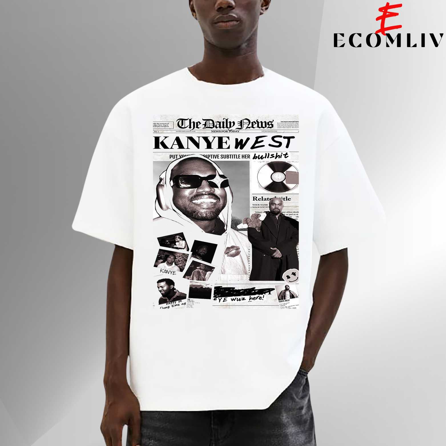 Kanye West Retro Tee, Hip Hop Music T Shirt, Unisex Streetwear Shirt